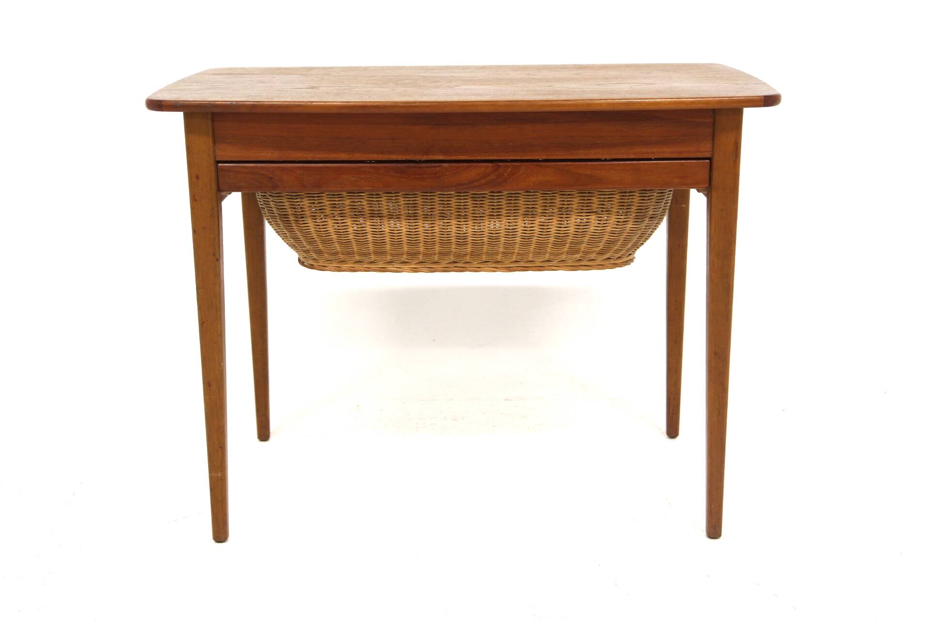 Scandinavian teak and rattan worker, Sweden, 1960s