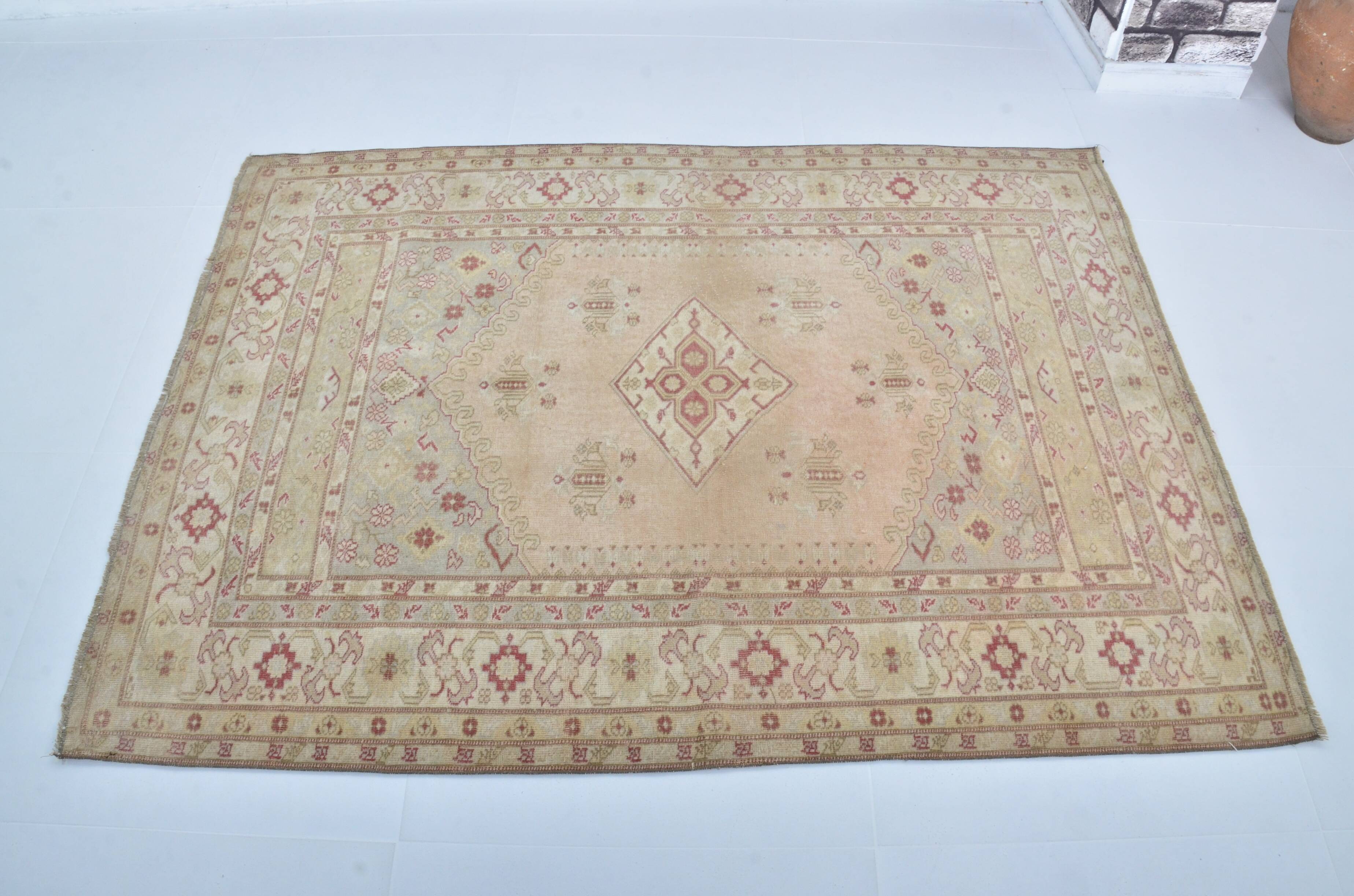 Handknotted Floor Vintage Rug sku3436