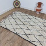 Handmade wool Berber rug 295 X 117 CM