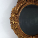 Oval mirror gilded stucco wood