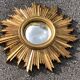 Mirror sun or wooden witch, gilded with gold leaf, diameter 41 cm