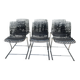 Série de 6 chaises « Moiré » par Ton Haas