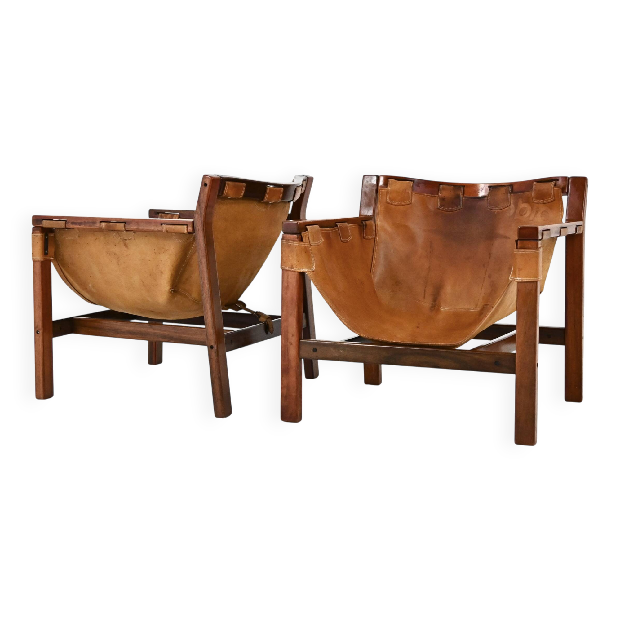 Set of 2 Safari Armchairs by Carlo Hauner for Forma, 1970s