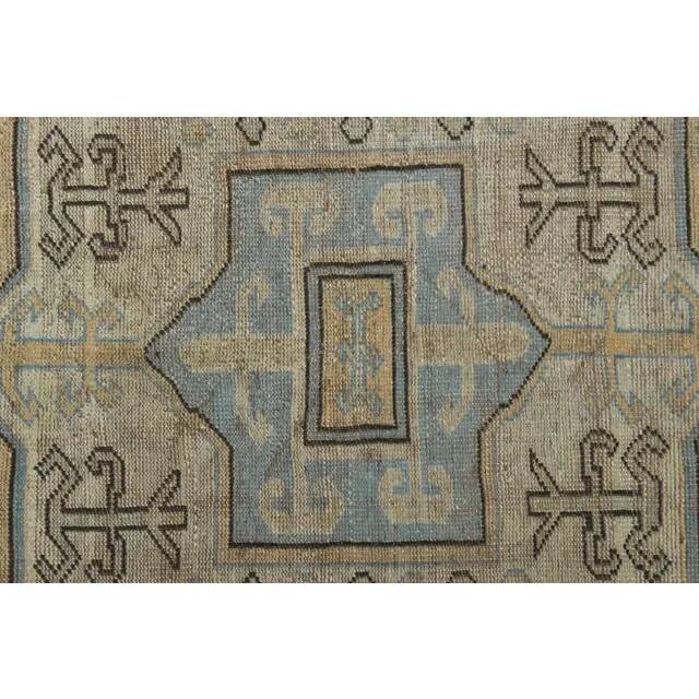 1970s Vintage Turkish Handmade Wool & Cotton Orange Area Rug 134x213