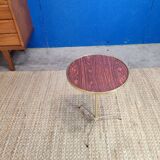 Table d'appoint  vintage, laiton et palissandre