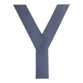 Industrial letter in zinc