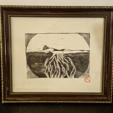 Linocut frame napoleon
