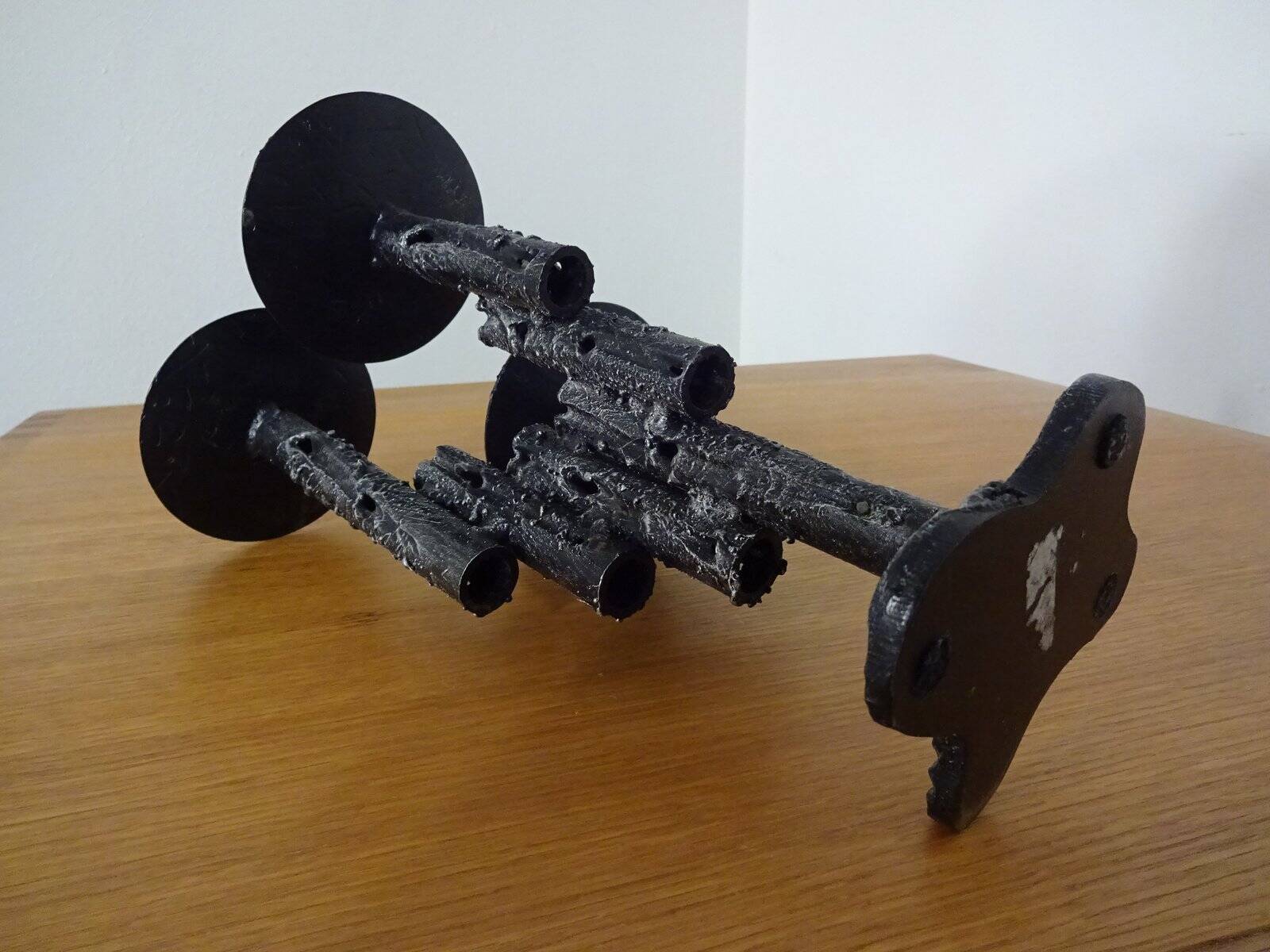 Brutalist Iron Candleholder, 1960s