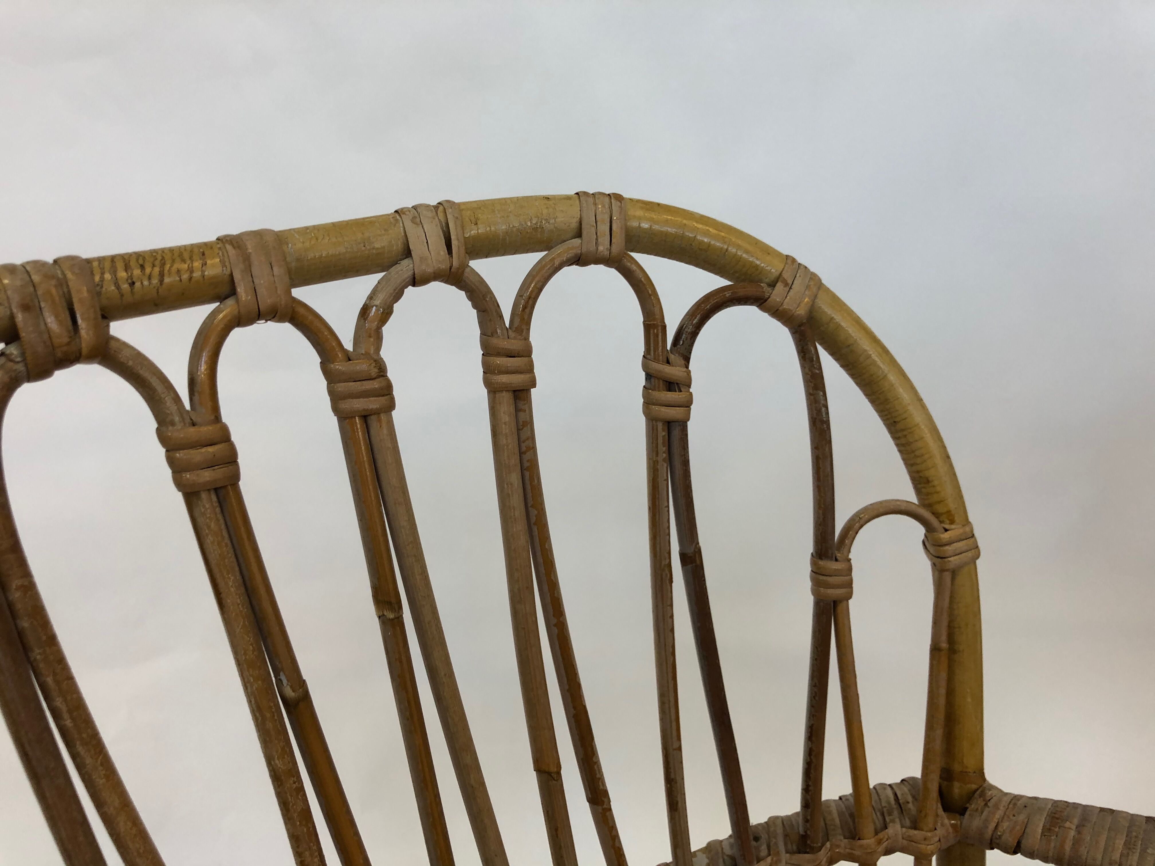 Rattan chair by Rohe Noordwolde, 1960