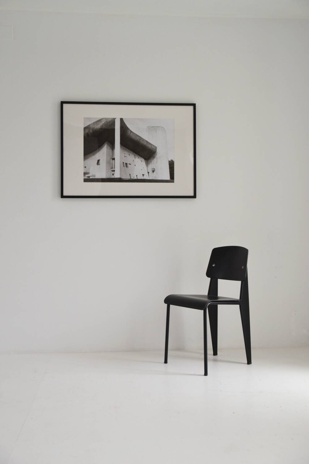 Large photograph of Ronchamp Chapel by Le Corbusier