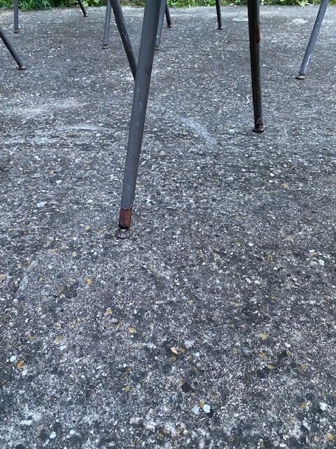 7 DSC 1965 chairs by Giancarlo Piretti published by Castelli, Italy.