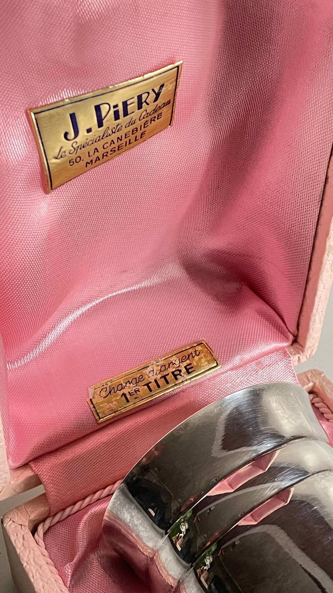 Silver-plated glass and napkin ring by UDNER