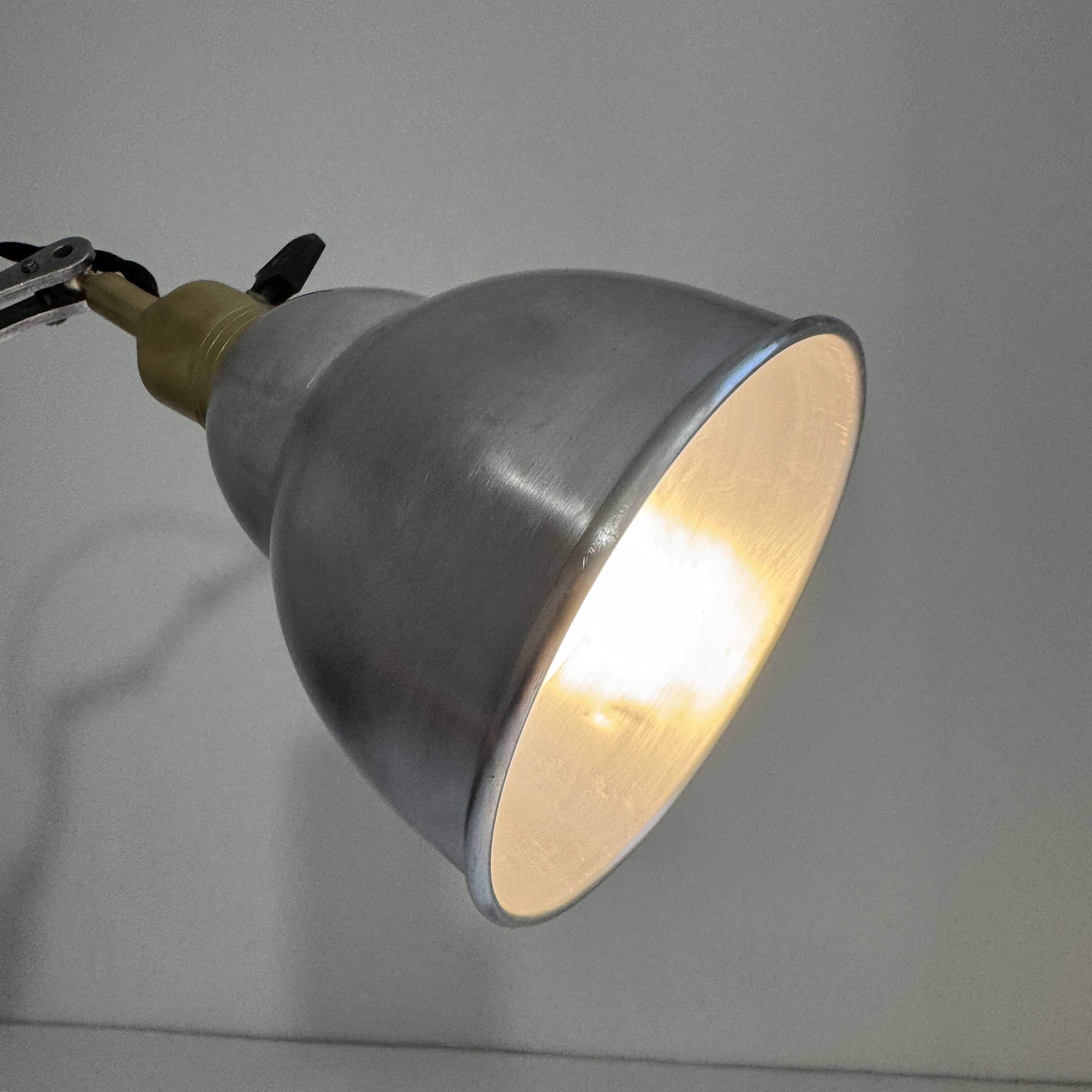 Pair of antique "beunza" workshop wall lights