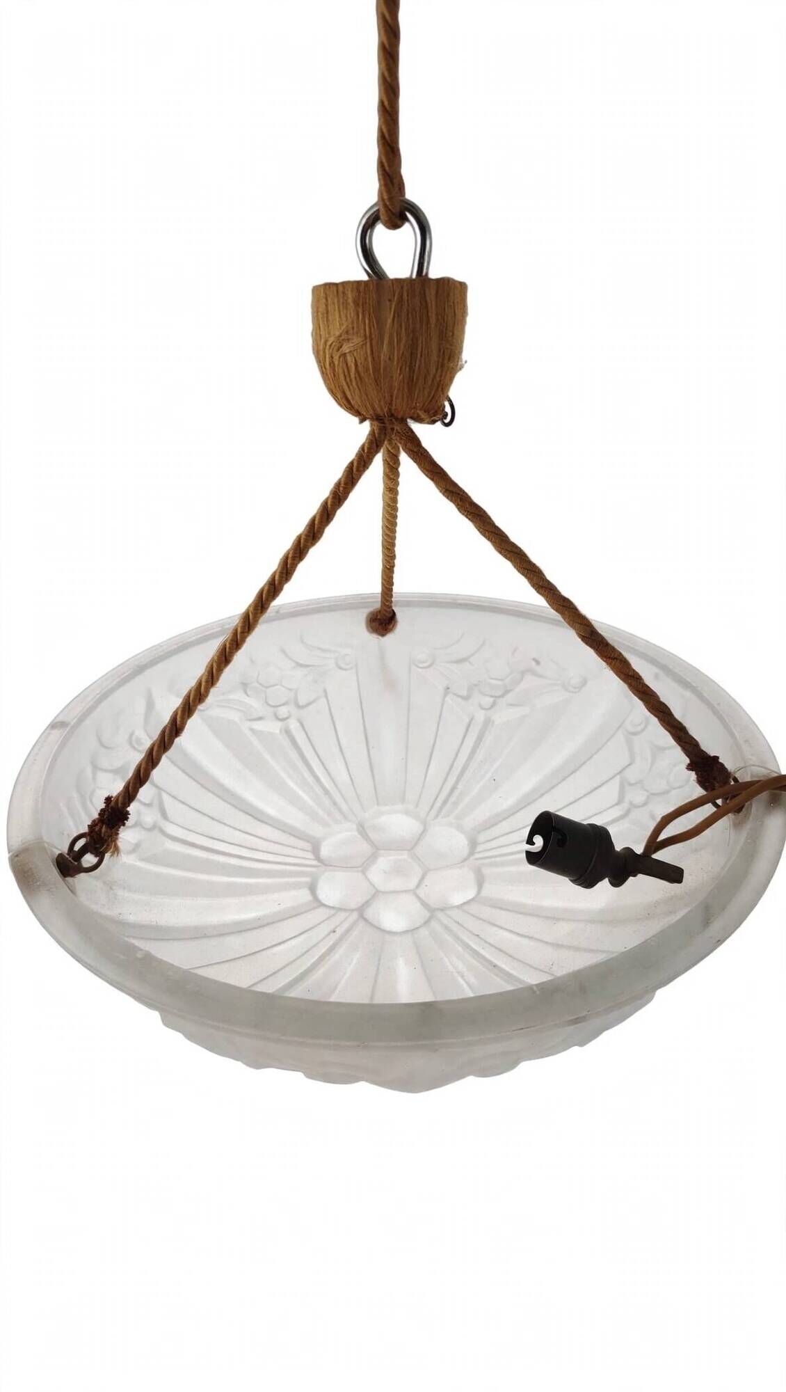 Art Deco suspension light 1920s 1930s signed Sanover