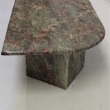 Vintage green and red marble coffee table