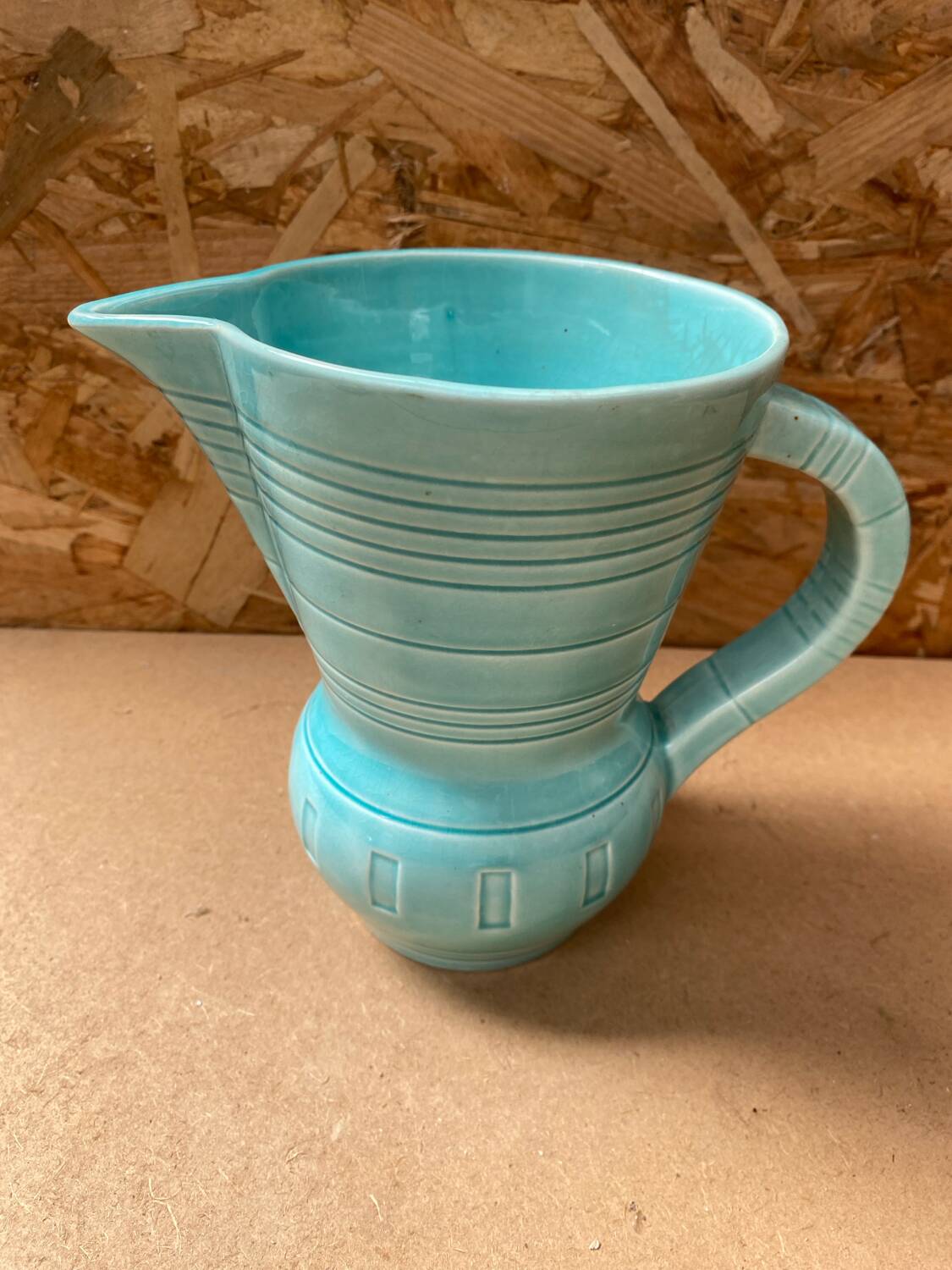 Ancien pichet digoin céramique bleue vintage