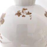 Vase en céramique ivoire et détails floraux marron par Rosenthal, Italie