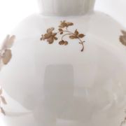 Vase en céramique ivoire et détails floraux marron par Rosenthal, Italie