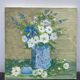Oil painting on canvas, bouquet of flowers