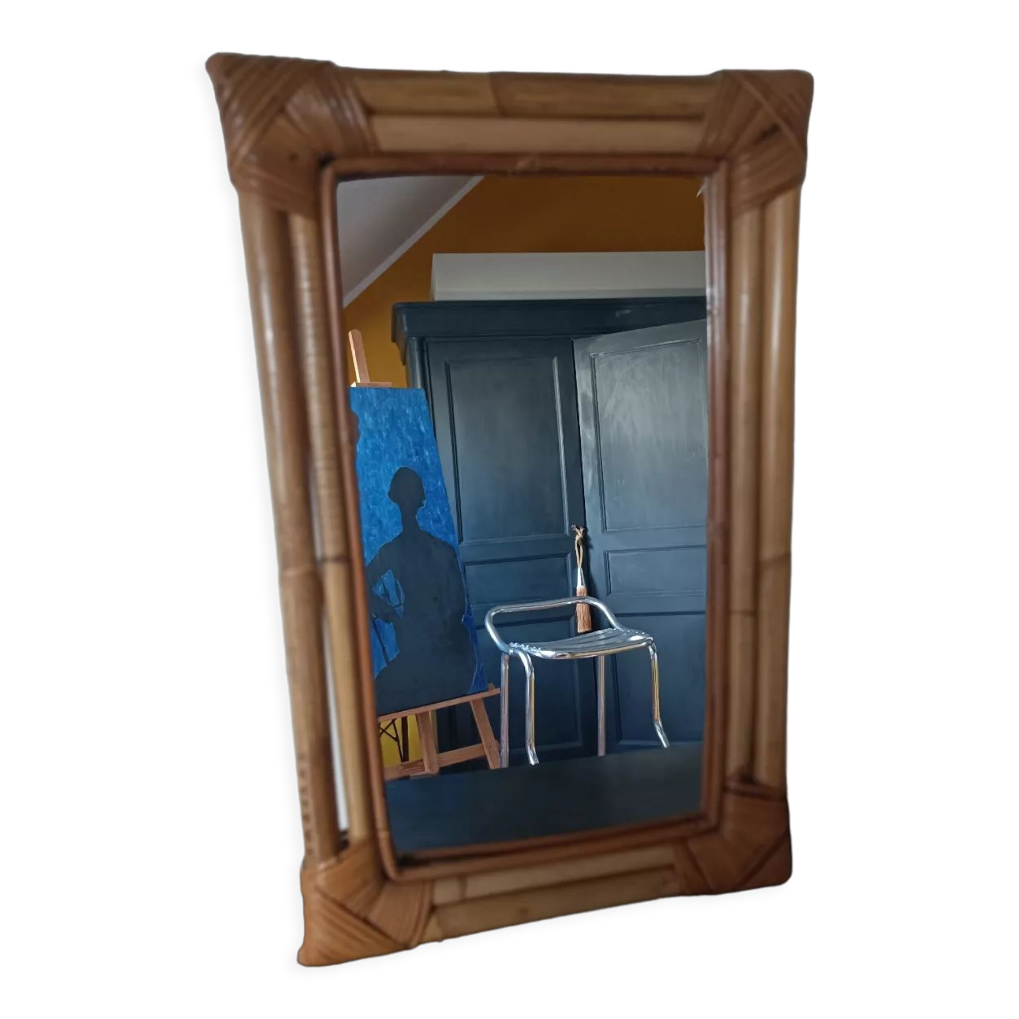 Bamboo/rattan mirror