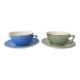 2 cups and saucers Villeroy & Boch SAAR Lucien ENGEL vintage