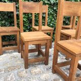 6 solid oak chairs