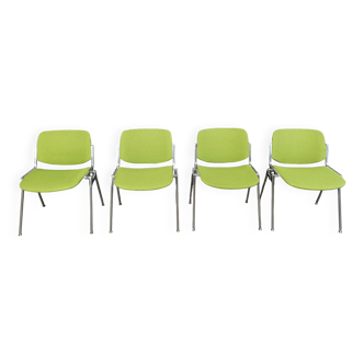 Chaises d'appoint vintage Dsc 106 par Giancarlo Piretti pour Castelli, lot de 4