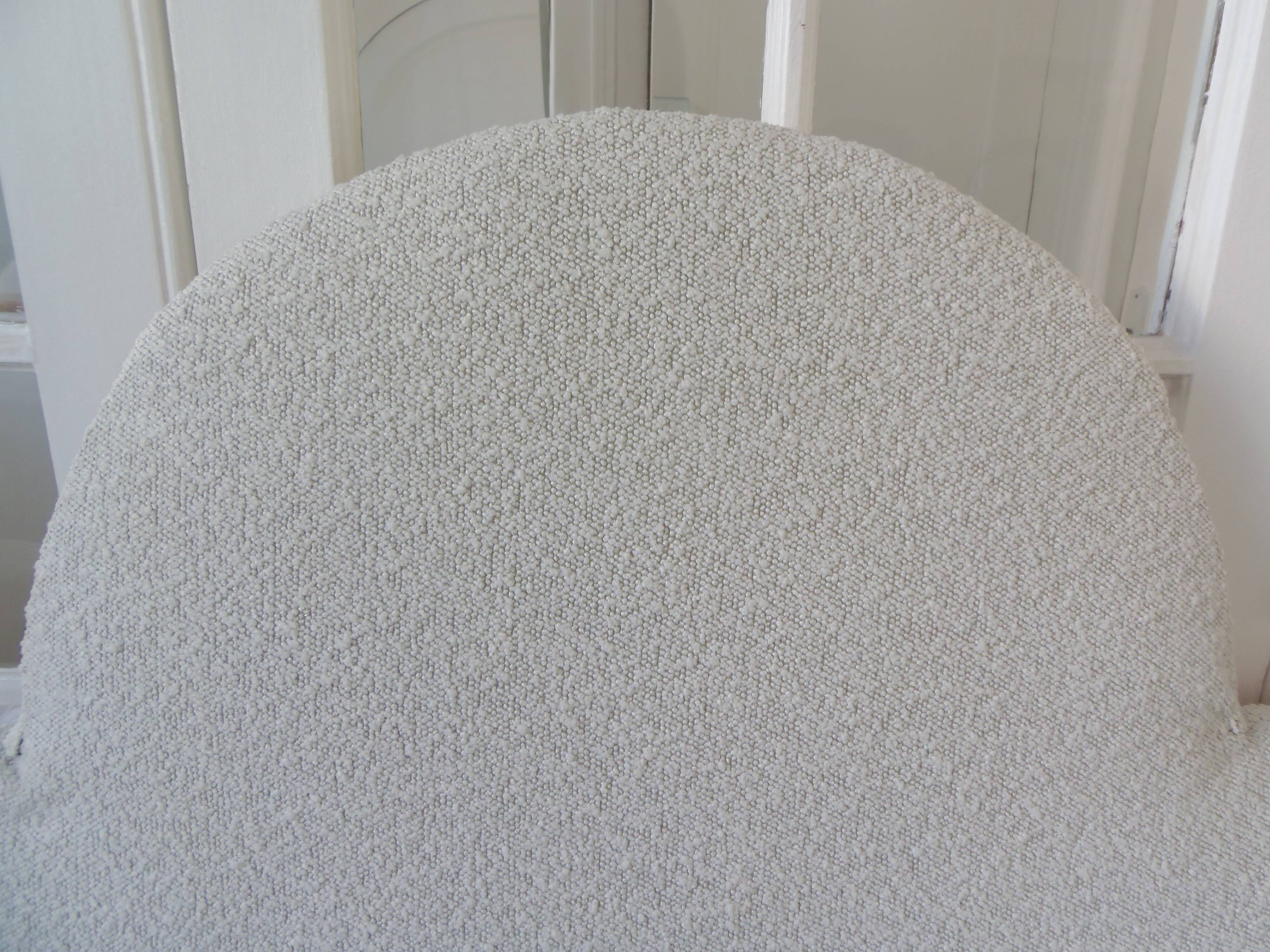 160 headboard upholstered in off-white bouclé fabric