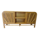 Buffet bas 2 portes -rotin tressé-bambou -cannage