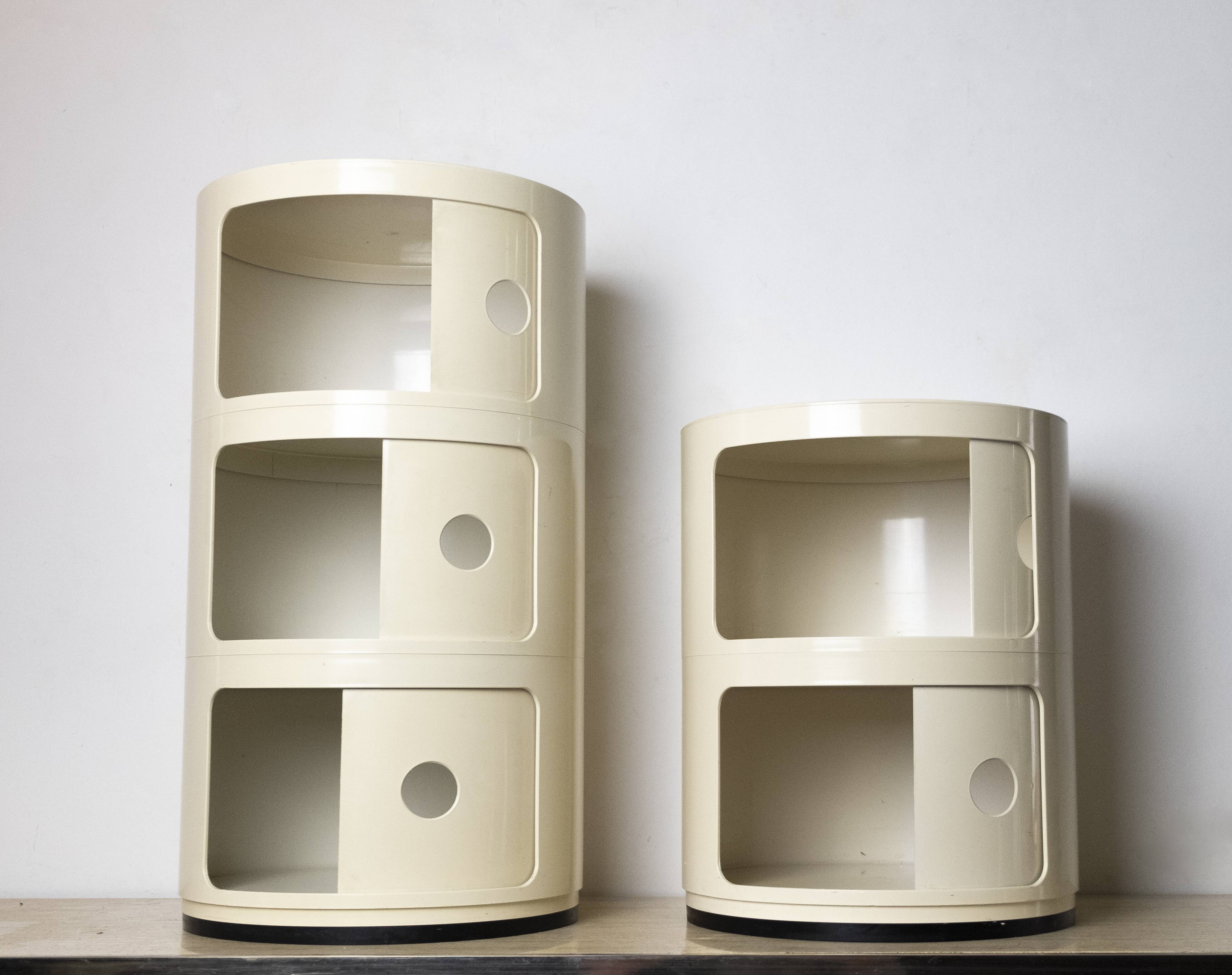 Paire de Componibili 1968 d'Anna Castelli pour Kartell