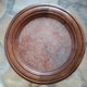 Antique solid wood pedestal table with marble top