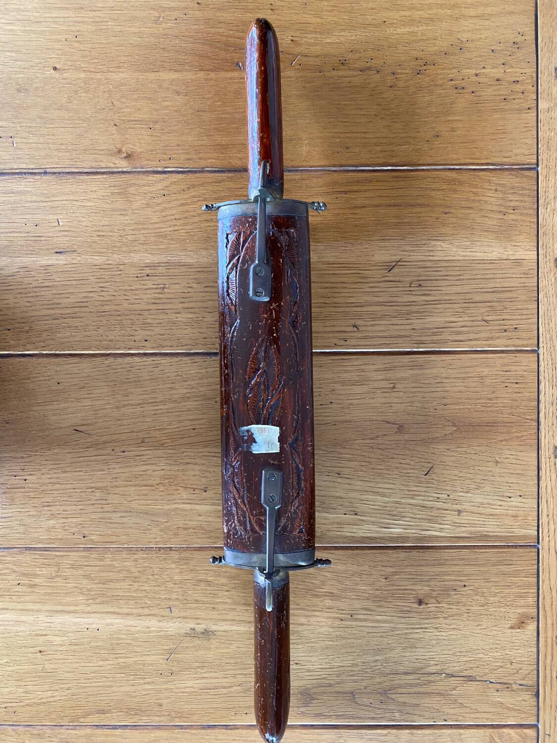 Ensemble couteau et fourche indien bois sculpté