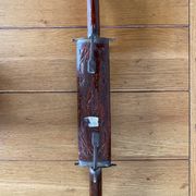 Indian carved wood knife and fork set
