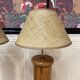 Paire de grandes lampes pin et osier "design scandinave".
