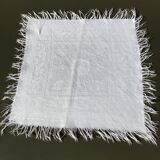 7 square towels, bordered damask cotton