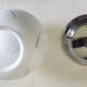 Ceiling light, globe wall lamp in opaline and chrome mount - mid 20th century.