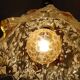 70's glass bell pendant light