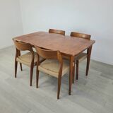 Danish design Scandinavian teak dining table 1960