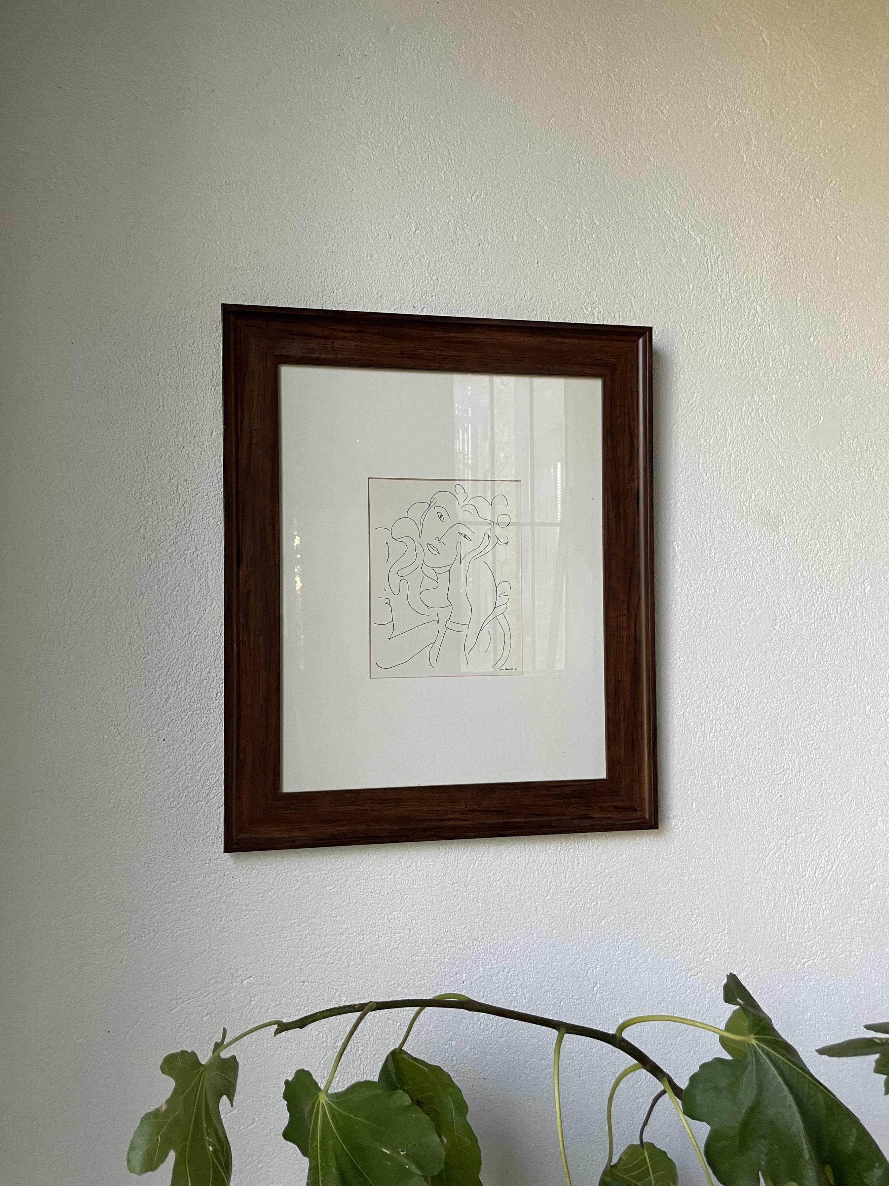 Henri Matisse vellum screenprint framed by King McGraw