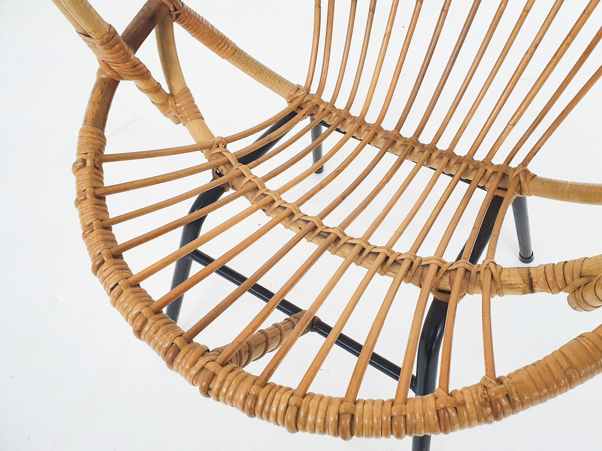 Rohe Noordwolde bamboo lounge chair, The Netherlands 1950's