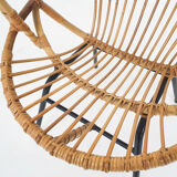 Fauteuil en bambou Rohe Noordwolde, Pays-Bas années 1950