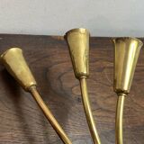 Five-branch wall sconce in brass, 1950s.