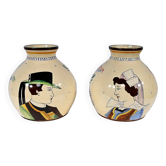 Paire de Vases en Faïence, Henriot Quimper – Milieu XXe