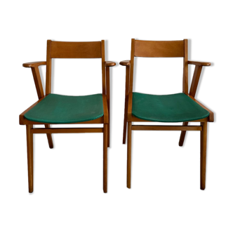 Pair of vintage bridge chairs