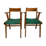 Paire de fauteuils de bridge vintage