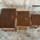 Set of 3 Vintage Turned Wood Nesting Tables