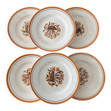 Set of 6 dessert plates Creil and Montereau model Œillet – Vaisse