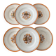 Set of 6 dessert plates Creil and Montereau model Œillet – Vaisse