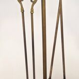 Serviteur de cheminée bronze serres griffes aigle rapace