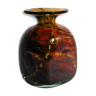Vase couleur ambrée signé Mdina